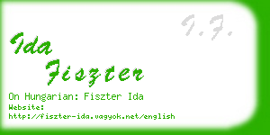 ida fiszter business card